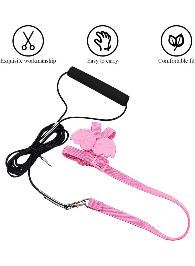 Bird training harness, adjustable parrot flight tether rope, universal flight tether rope, durable outdoor accessory, outdoor training toy, suitable for birds, parrots, cockatoos, long-tailed small parrots, green linden finches, 1 piece (pink) - Image 2